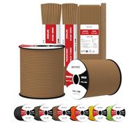 Brotree 4mm Paracord 550 30M 100% Nylon Rope 7 Strands Type III Parachute Cord for Outdoor and DIY - 250kg Breaking Load (Coyote Brown)