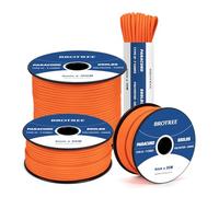 Brotree 550 Paracord 4mm 100m Rope Type III 7 Strands 100% Polyester Parachute Cord for Crafting, Camping, Outdoor, Survival - Orange