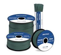 Brotree 550 Paracord 4mm 100m Rope Type III 7 Strands 100% Polyester Parachute Cord for Crafting, Camping, Outdoor, Survival - Dark Green