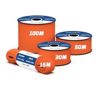 Brotree 550 Paracord 4mm 15m Rope Type III 7 Strands 100% Polyester Cord