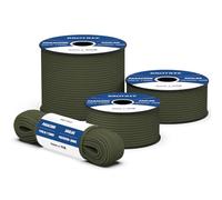 Brotree 550 Paracord 4mm 15m Rope Type III 7 Strands 100% Polyester Parachute Cord for Crafting, Camping, Outdoor, Survival - Army Green