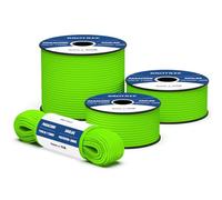 Brotree 550 Paracord 4mm 15m Rope Type III 7 Strands 100% Polyester Parachute Cord for Crafting, Camping, Outdoor, Survival - Neon Green