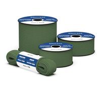 Brotree 550 Paracord 4mm 15m Rope Type III 7 Strands 100% Polyester Parachute Cord for Crafting, Camping, Outdoor, Survival - Forest Green