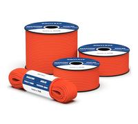 Brotree 550 Paracord 4mm 15m Rope Type III 7 Strands 100% Polyester Parachute Cord for Crafting, Camping, Outdoor, Survival - Neon Orange