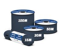 Brotree 550 Paracord 4mm 50m Rope Type III 7 Strands 100% Polyester Cord