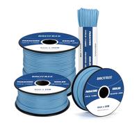 Brotree 550 Paracord 4mm 50m Rope Type III 7 Strands 100% Polyester Parachute Cord for Crafting, Camping, Outdoor, Survival - Sky Blue