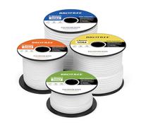 Brotree Braided Polyester Rope 3mm x 20m White - Low Stretch Braided Polyester Cord for Marine, Boat, Mooring, Flagpole Halyard - 200KG Breaking Load