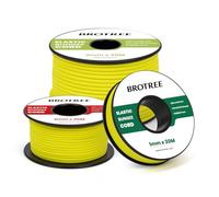 Brotree Elastic Cord Bungee Cord 1mm x 10m Elastic String Rope for DIY, Crafts, Sewing, Beading, Jewellery, Necklace, Bracelet, Tent Poles and Backpack - Fluorescent Yellow