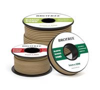 Brotree Elastic Cord Bungee Cord 1mm x 20m Elastic String Rope for DIY, Crafts, Sewing, Beading, Jewellery, Necklace, Bracelet, Tent Poles and Backpack - Khaki