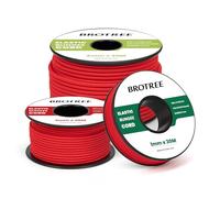 Brotree Elastic Cord Bungee Cord 2mm x 10m Elastic String Rope for DIY, Crafts, Sewing, Beading, Jewellery, Necklace, Bracelet, Tent Poles and Backpack - Red