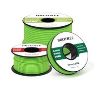 Brotree Elastic Cord Bungee Cord 3mm x 20m Elastic String Rope for DIY, Crafts, Sewing, Beading, Jewellery, Necklace, Bracelet, Tent Poles and Backpack - Fluorescent Green