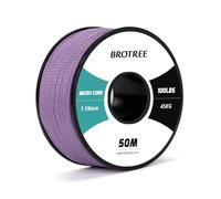 Brotree Micro Cord 1.18mm Paracord 50M Thin Braided Rope for Bracelet, Crafting and DIY - 45kg Breaking Load (Lilac)