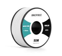 Brotree Micro Cord 1.18mm Paracord 50M Thin Braided Rope for Bracelet, Crafting and DIY - 45kg Breaking Load (White)