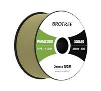 Brotree Paracord 2mm 100M 100% Nylon Rope 1 Strand Parachute Cord for Outdoor, Craft, DIY - 45kg Breaking Load (Holy Guacamole)