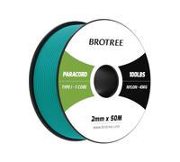 Brotree Paracord 2mm 50M 100% Nylon Rope 1 Strand Parachute Cord for Outdoor, Craft, DIY - 45kg Breaking Load (Turquoise)