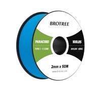 Brotree Paracord 2mm 50M 100% Nylon Rope 1 Strand Parachute Cord for Outdoor, Craft, DIY - 45kg Breaking Load (Blue)