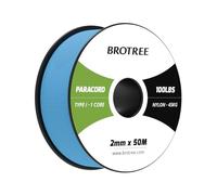 Brotree Paracord 2mm 50M 100% Nylon Rope 1 Strand Parachute Cord for Outdoor, Craft, DIY - 45kg Breaking Load (Sky Blue)