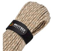 Brotree Paracord 4mm 15M 9 Strands 100% Nylon Rope Type 3 Parachute Cord for Outdoor, Bracelet, DIY - 280kg Breaking Load (Sand Camo)