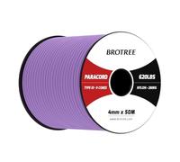 Brotree Paracord 4mm 50M 9 Strands 100% Nylon Rope Type III Parachute Cord