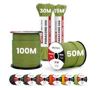 Brotree Paracord 550 4mm 100M 100% Nylon Rope 7 Strands Type III Parachute Cord for Outdoor and DIY - 250kg Breaking Load (Bumble Bee)