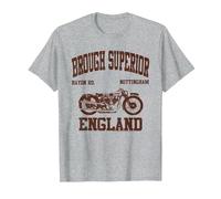 Brough Superior Haydn Rd. Nottingham England T-Shirt, Men, Heather Grey, 6X-Large