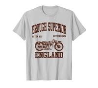 Brough Superior Haydn Rd. Nottingham England T-Shirt, Men, Silver Grey, XX-Large