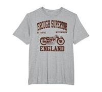 Brough Superior Haydn Rd. Nottingham England T-Shirt, Men's Big and Tall, Heather Grey, 6X Tall