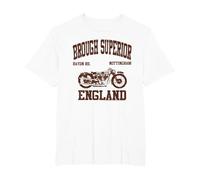 Brough Superior Haydn Rd. Nottingham England T-Shirt, Men's Big and Tall, White, 6X Tall