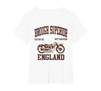 Brough Superior Haydn Rd. Nottingham England T-Shirt, Women's Plus, White, 6X