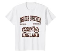 Brough Superior Haydn Rd. Nottingham England T-Shirt, Youth, White, 4T