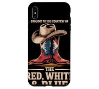 Brought To You By The Red White Blue Cowboy Western Pride Case for iPhone XS Max