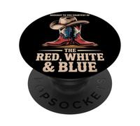 Brought To You By The Red White Blue Cowboy Western Pride PopSockets Adhesive PopGrip