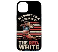 Brought To You Courtesy Of The Red White Blue Cowboy Boot Case for iPhone 14 Plus