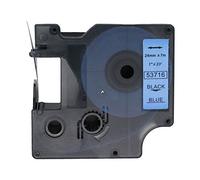 BROVACS 1 Pack Black on Blue Label Tape Compatible for DYMO D1 53716 24mm 1" OPA2416