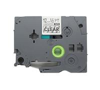 BROVACS 1 Pack Black on Clear Label Tape Compatible for Brother P-Touch TZ 131 TZe 131 12mm 1/2" OPA1113