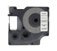 BROVACS 1 Pack Black on Clear Label Tape Compatible for DYMO D1 45800 19mm 3/4" OPA2300