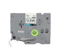 BROVACS 1 Pack Black on Clear Laminated Label Tape Compatible for Brother P-Touch Label Printer TZ 131 TZe 131 12mm 1/2" OPA4131