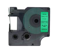 BROVACS 1 Pack Black on Green Label Tape Compatible for DYMO D1 53719 24mm 1" OPA2419