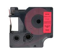 BROVACS 1 Pack Black on Red Label Tape Compatible for DYMO D1 53717 24mm 1" OPA2417