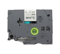 BROVACS 1 Pack Black on White Flexible Label Tape Compatible for Brother P-Touch TZ FX221 TZe FX221 9mm 3/8" OPA1422