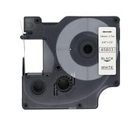 BROVACS 1 Pack Black on White Label Tape Compatible for DYMO D1 45803 19mm 3/4" OPA2303