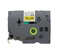 BROVACS 1 Pack Black on Yellow Flexible Label Tape Compatible for Brother P-Touch TZ FX641 TZe FX641 18mm 3/4" OPA1464