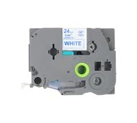 BROVACS 1 Pack Blue on White Laminated Label Tape Compatible for Brother P-Touch Label Printer TZ 253 TZe 253 24mm 1" OPA4253