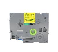 BROVACS 1 Pack Blue on Yellow Laminated Label Tape Compatible for Brother P-Touch Label Printer TZ 633 TZe 633 12mm 1/2" OPA4633