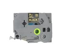 BROVACS 1 Pack Gold on Black Laminated Label Tape Compatible for Brother P-Touch Label Printer TZ 354 TZe 354 24mm 1" OPA4354
