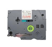 BROVACS 1 Pack Red on Clear Label Tape Compatible for Brother P-Touch TZ 132 TZe 132 12mm 1/2" OPA1113B