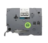 BROVACS 1 Pack White on Black Label Tape Compatible for Brother P-Touch TZ 335 TZe 335 12mm 1/2" OPA1133E