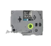 BROVACS 1 Pack White on Black Laminated Label Tape Compatible for Brother P-Touch Label Printer TZ 355 TZe 355 24mm 1" OPA4355