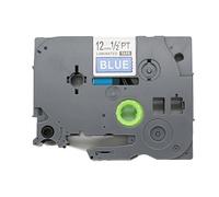 BROVACS 1 Pack White on Blue Label Tape Compatible for Brother P-Touch TZ535 TZe 535 12mm 1/2" OPA1153E