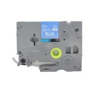 BROVACS 1 Pack White on Blue Laminated Label Tape Compatible for Brother P-Touch Label Printer TZ535 TZe 535 12mm 1/2" OPA4535